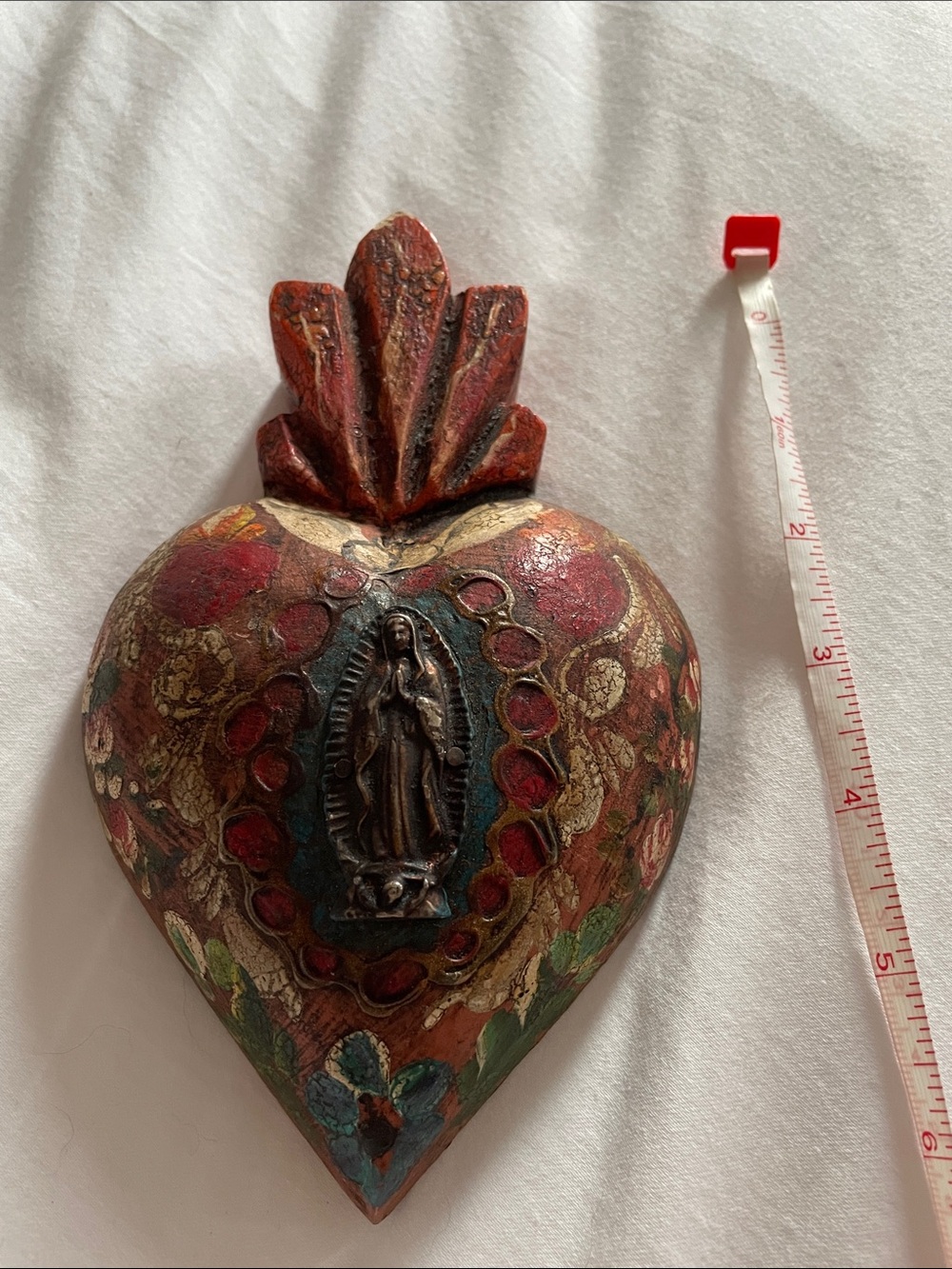 Mexican Sacred Heart  religious art - Picture 3 of 13
